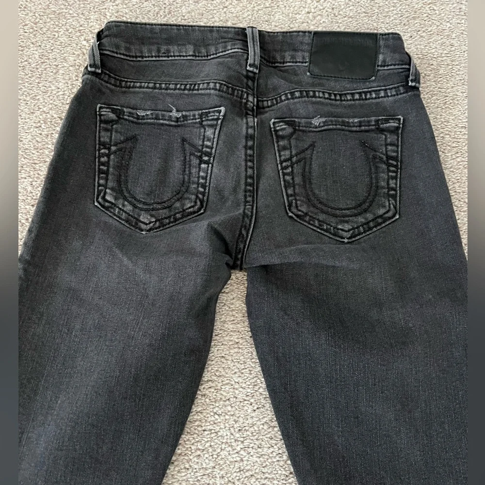 True Religion Mid Rise Super Skinny Jeans – Charcoal – Size 23 - Picture 4 of 15